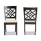 Baxton Studio Nicolette Modern and Contemporary Sand Fabric and Dark Brown Finished Wood 2-Piece Dining Chair Set 176-11386-Zoro - alternate 3